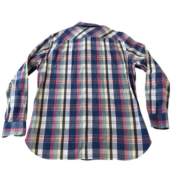 Banana Republic Mens Long-Sleeve Plaid Button-Down Shirt L Cotton Multicolor - Picture 5 of 5